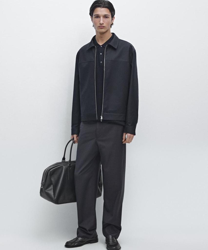 Куртка Massimo Dutti из смесовой ткани с хлопком