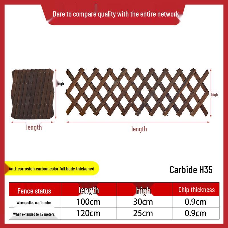 Садовая решетка для забора из обработанной древесины для украшения сада, двора или балкона