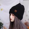 Casual Plush Knitted Hat Windproof Warm Beanie Cap Fashion Winter Knitted Hats  Unisex