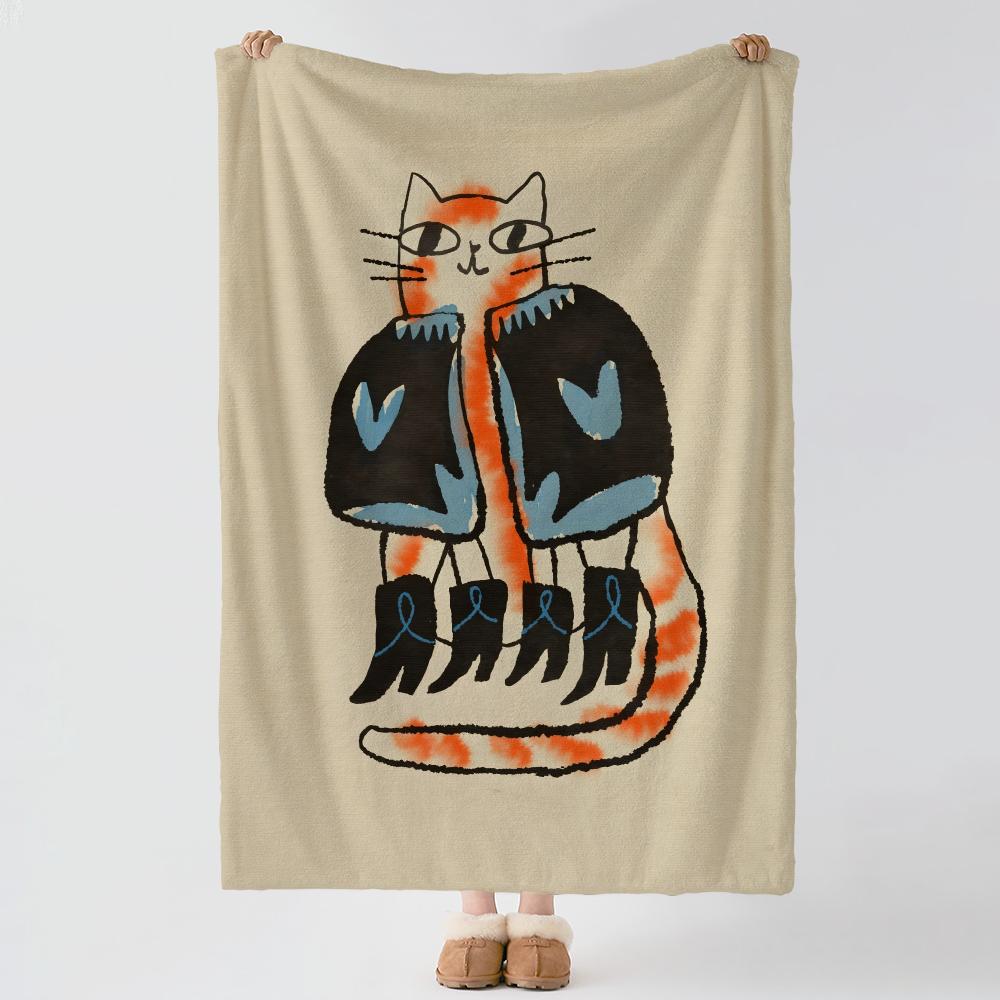 Art nnikoenikoeniko Throw Soft Warm Flannel Blanket Multiuse Throw for Bed Sofa Office Air Conditioning Nap Blanket