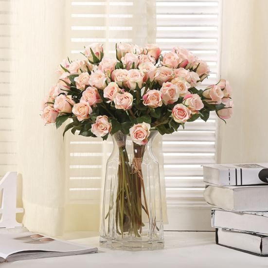 12шт искусственный цветок розы ручной работы домашний декор для свадебной вечеринки подарок на день Святого Валентина