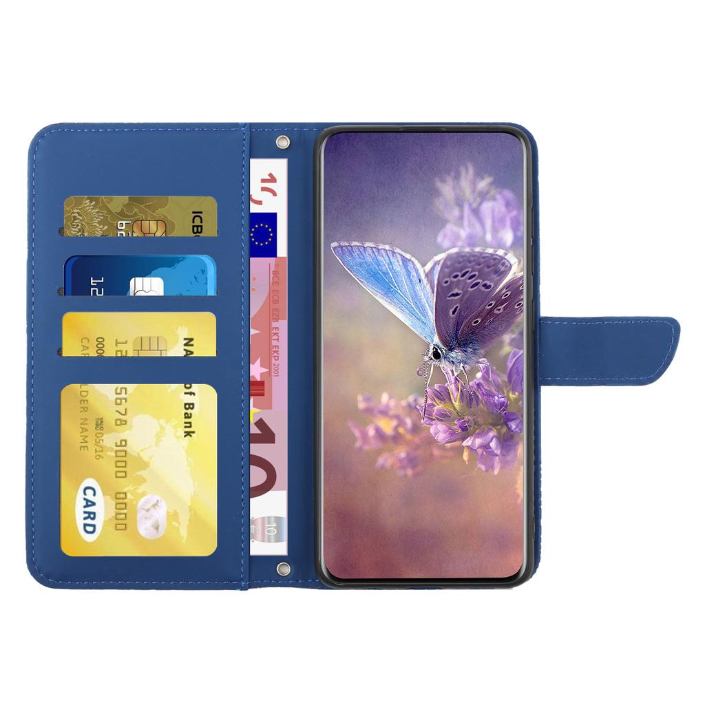 For Oppo Reno13 Pro 5G Case Butterfly Flower Imprint Leather Phone Cover with Shoulder Strap