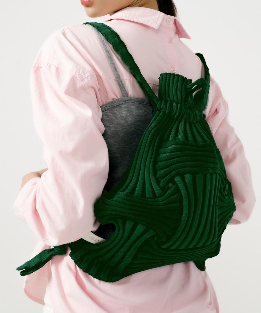 Рюкзак с бантом Pleatsmama, зеленый