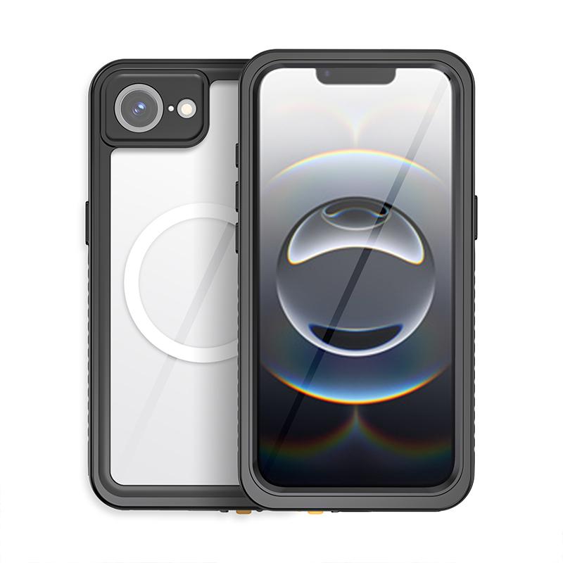 For IPhone 16E Phone Case, Transparent Full Coverage, Waterproof Depth Up To 2 Meters, 360-Degree Drop Protection, Magnetic
