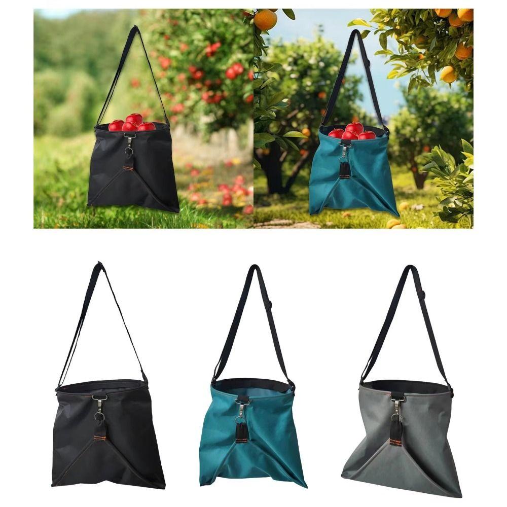 Washable Fruits Gathering Pouch Tear Resistance Foldable Foraging Apron Gardening