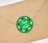 Darling Souvenir 45 Pcs Floral Wreath Black Round Save The Date Stickers Envelope Seals-1.6