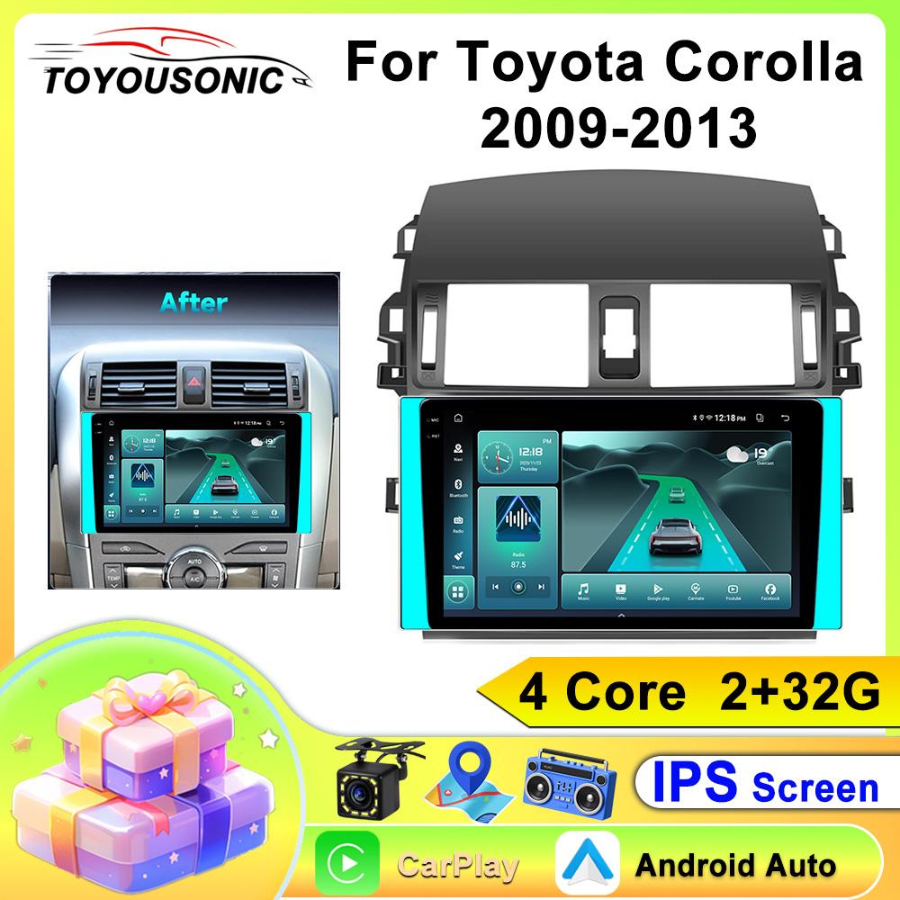 10.1" автомобильное радио для Toyota Corolla 2006 2007 2008 2009 2010 2012 2013 2din Android12 Carplay Multimidia Видеоплеер Navi Головное устройство