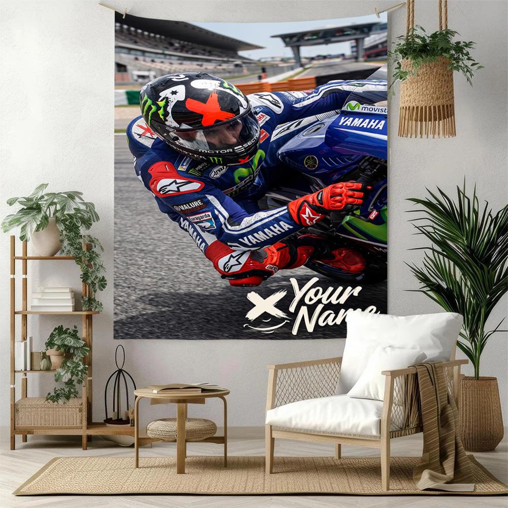 Jorge Lorenzo Custom Your Name Wall Decor Tapestry Art For Pet Memorial Birthdaywedding Party Backdrop Family Gift