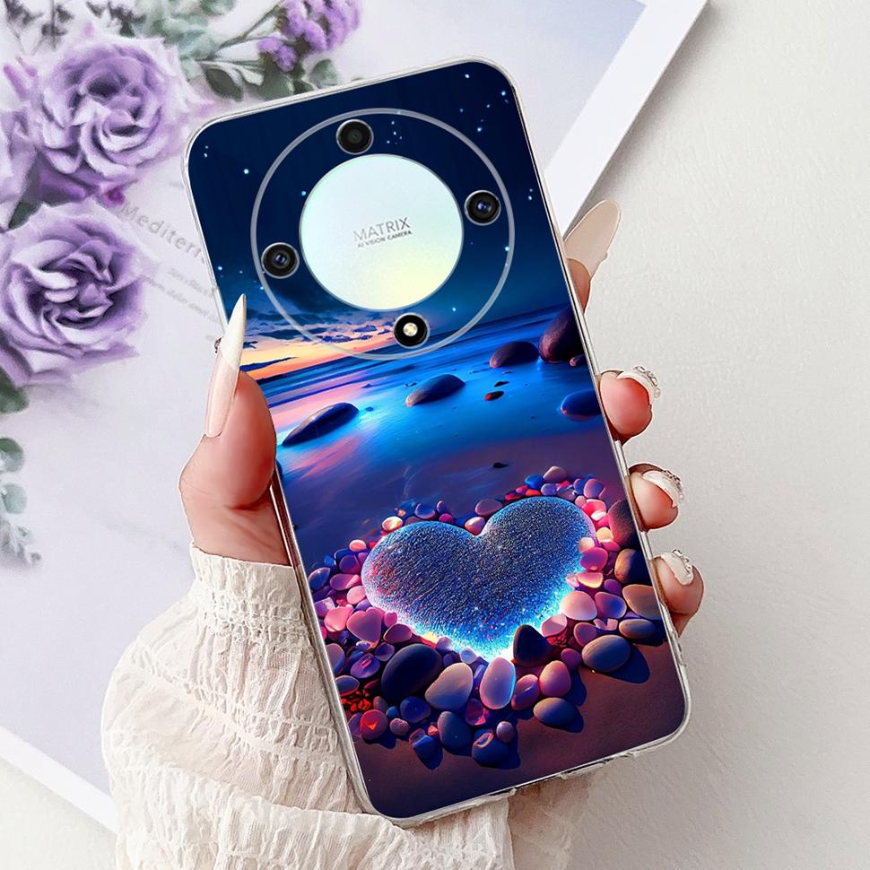Чехол для Honor X9b 5G Цветок Бабочка Расписной Чехол Мягкий Силиконовый Корпус Для Honor X9 X9 b HonorX9b 5G Чехол для Телефона