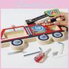Fire Wooden Truck Nut Disassembly Combination Toy With Kids Coordination Skills