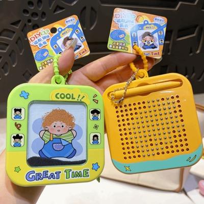 Magnetic Powder Magnetic Bead Board DIY Magnetic Doodle Board Mini Drawing Pad Keychain Decoration