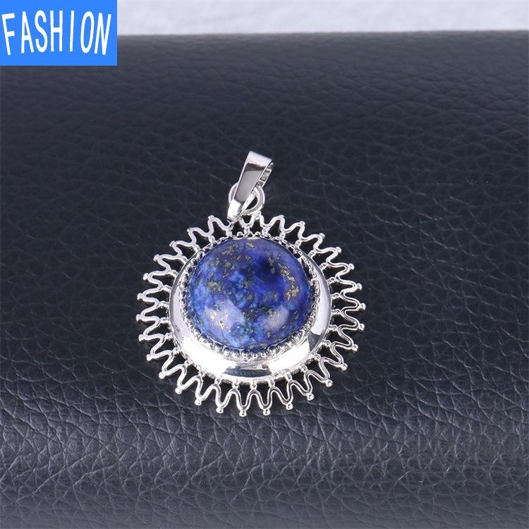 Natural Necklace Hollowed Out Crysatl Small Fresh Sunflower Chrysanthemum Clavicle Necklace Pendant Female