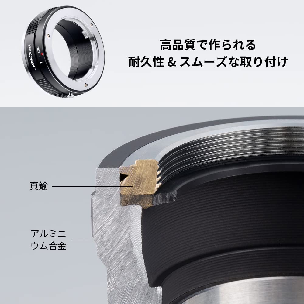 Адаптер Concept Mount с ручной фокусировкой, совместимый с Minolta Minolta SR MC MD Mount Lens, совместимый с Leica Conversion Lens Adapter для Leica L Mount