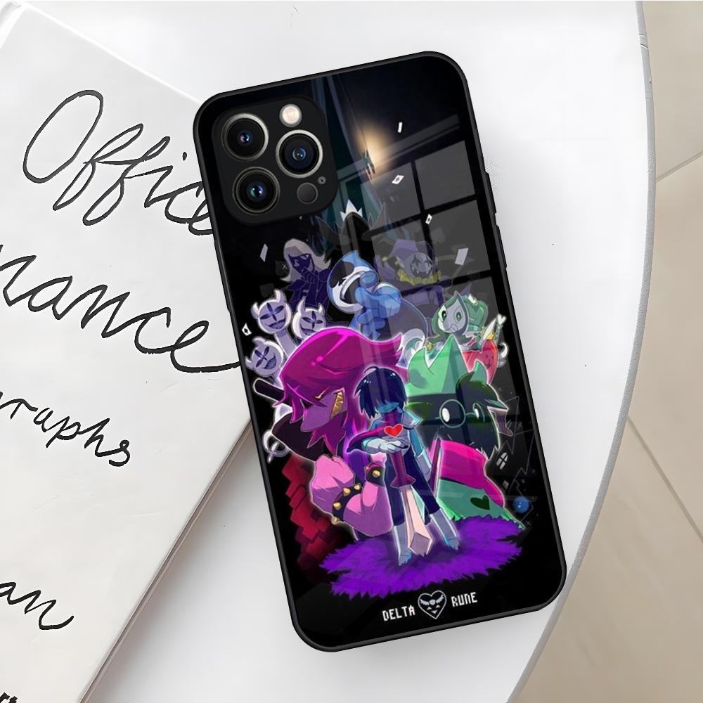 Чехол для телефона Deltarune для Iphone 17 16 Air 15 14 12 11 13 Pro Max Mini X Xr Xs Se Стеклянная крышка Puls
