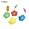50 Pcs Cocktail Picks Hawaiian Party Decor Food Drink Picks Cupcake Toppers Umbrella Sticks for Summer Birthday Pool Parties