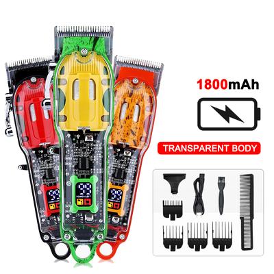 Прозрачная крышка аккумуляторная машинка для стрижки волос для мужчин профессиональный парикмахер электрический беспроводной триммер для бороды машинка для стрижки