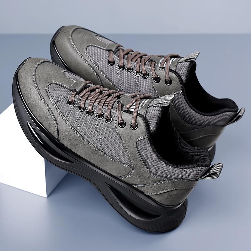 Стильные мужские повседневные кожаные туфли, легкие мужские кроссовки, нескользящие мужские кроссовки со шнуровкой, мягкие, сверхлегкие треккинговые туфли