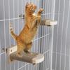 Cat Climbing Steps for Crate Cage Sisal Hemp Covered Pet Scratching Step Cat Perch Furniture Cage Shelf Ladder with Install Screws