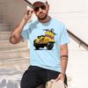 Unisexs Classic British Scooter Graphic Tshirt Yellow Casual Summer Tee With Vintage Motorcycle Crew Neck Short Sleeve Casual 202