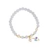 Cat's Eye Pearl Heart Crystal Bracelet: Light Luxury Beaded Jewelry for Women, Spring/Summer Design