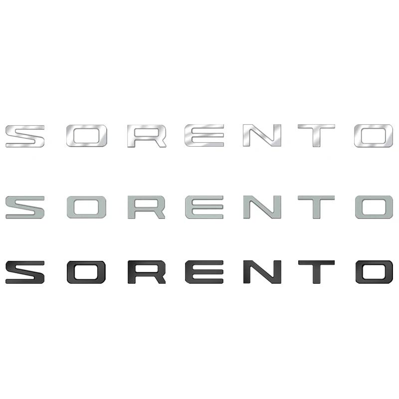 For KIA SORENTO Car Styling Letter Emblem Rear Trunk Body Front Hood Badge Sticker Accessories Decoration rdxbt90