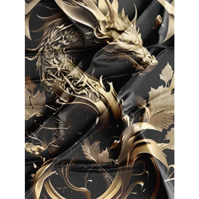 Мужская футболка с принтом дракона 3D с круглым вырезом и коротким рукавом, летняя футболка, модная, больших размеров, свободная, повседневная, трикотажная, спортивная футболка