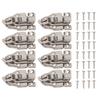 Duckbilled Box Hasp Lock Vintage Duckbilled Cabinet Latches Catch with 32pcs Screws for Beauty Salon