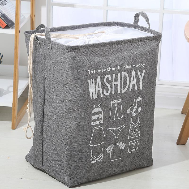 Large-Capacity Cotton Linen Storage Bags - Water-Proof Drawstring Bags for Clothes & Moving