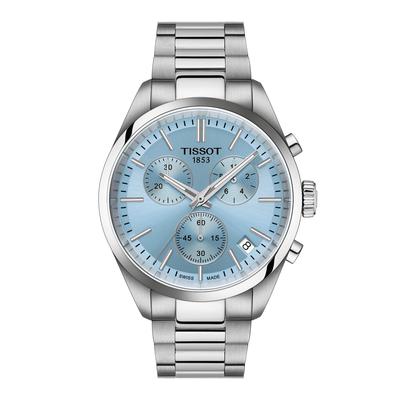 Мужские часы Tissot PR 100 Chronograph T1504171135100 с циферблатом цвета «ледяной синий»