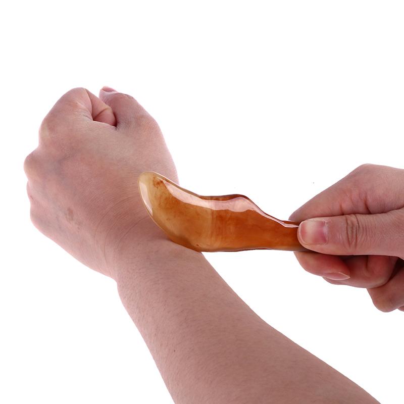 Инструменты Гуаша из натурального бычьего рога, соскобная точка для массажа всего тела, гребень с широкими зубцами