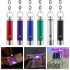 Keychain Mini Battery Operated Portable Multifunctional Anti-fake Money Detection Metal Black Lamp Torch Key Ring Backpack Supplies