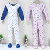 Цельный комбинезон для маленьких детей от 2 до 7 лет, одежда из 100% хлопка с длинными рукавами, одежда на молнии для мальчиков и девочек, пижамный комбинезон