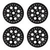 4pcs 1.9 Inch RC Metal Beadlock 8 Round Hole Wheel Rim Hubs for Axial SCX10 90046 RC 110 CarBlack