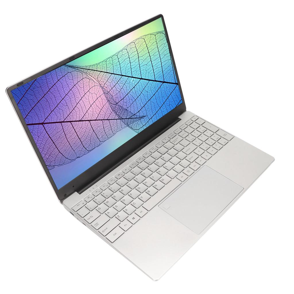 15.6in Laptop 16GB RAM for Intel N5095 CPU Portable Silver Laptop with Backlit Keyboard for Windows11