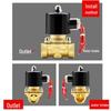 Electric Solenoid Valve - 1 Inch, 4 Points, Normally Closed, 12V/24V/220V Water and Drain Control