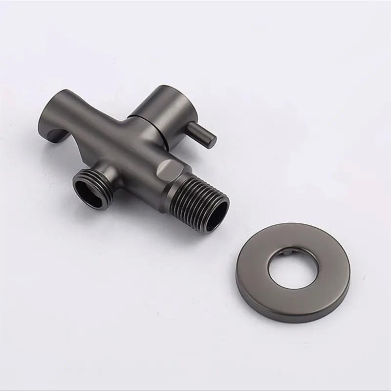 Toilet Shower Bidet Spray Gun Faucet Sets Wall Mounted Chrome/Black/Grey Metal Brass For Bathroom Toilet Spring PVC SS Hose