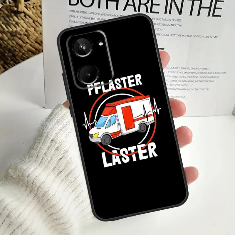 Ambulance EMS EMT Paramedic Case For Realme C55 C53 C51 C35 C33 C30 C67 C21Y C25s C15 9 10 12 11 Pro Plus GT Neo5 Cover