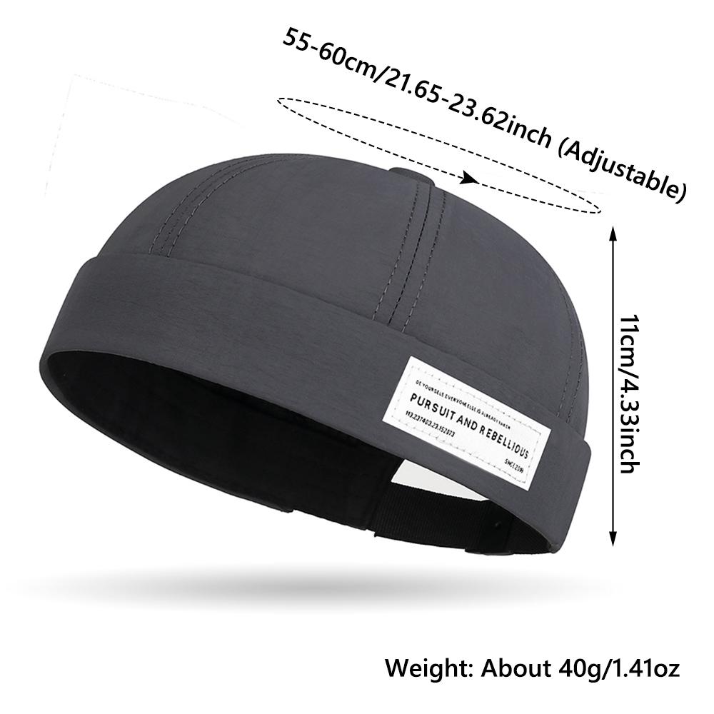 Versatile Unisex Sun Hat Rolled Cuff Harbour Hat Street Lightweight Newsboy Cap for Men