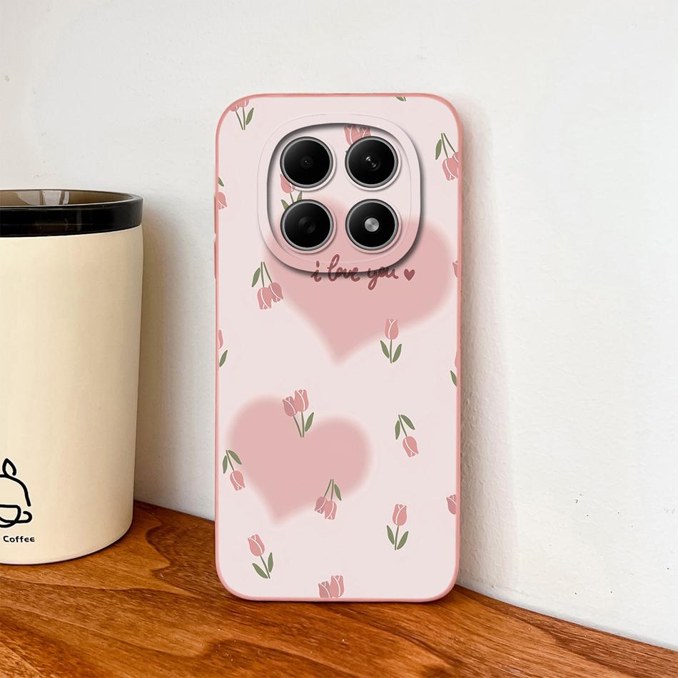 Чехол для Poco M8 Pro Милый дизайн Ударопрочный Защита для телефона Мягкий Жидкий Силикон Высокое качество Задняя крышка Для Poco M 8 M8Pro Capa