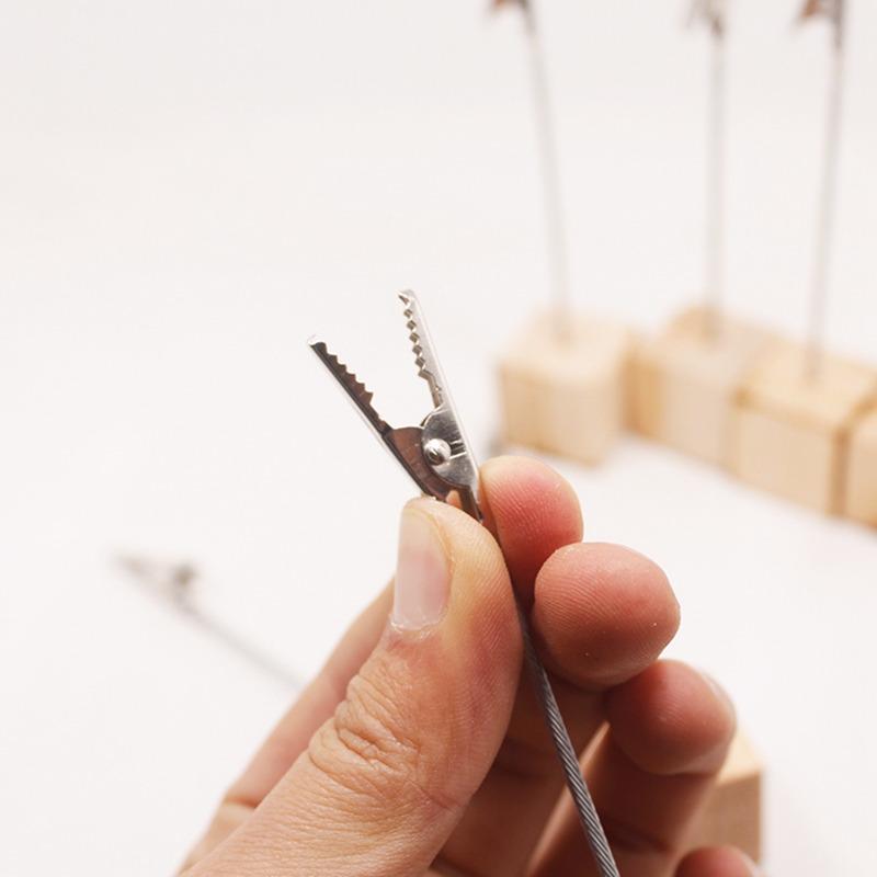 Новый портативный 10 шт./комплект деревянных держателей для карточек с указанием мест, держатели для карточек с указанием мест на свадьбу, настольные романтические фото-заметки, номера, имена, зажимы, основание