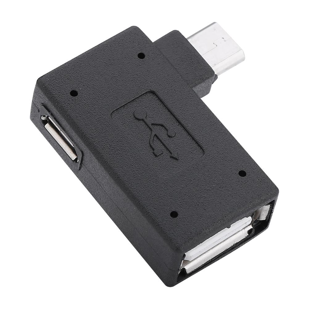 2 шт. USB 2.0 адаптер «мама-папа» Micro OTG порт питания 90 градусов влево 90 градусов вправо под углом