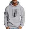 Мужская свободная толстовка с капюшоном и принтом флага, мужская повседневная модная спортивная толстовка