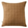 Woven-dyed Pillowcase Large Checks Deco "Gaïa Match" 60 X 60 Cm & 50 X 70 Cm "Cotton Gauze" - Gaïa Match Camel - 60 X 60 C