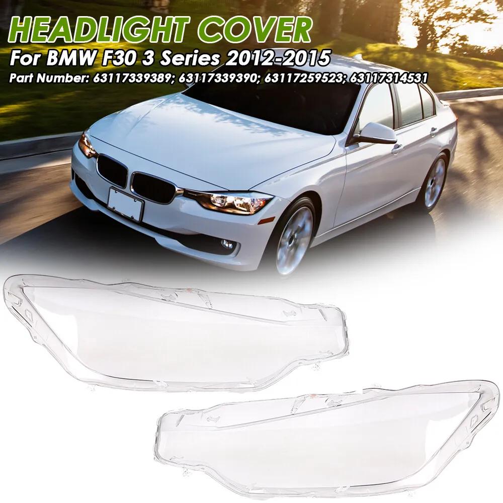 For BMW F30 F31 3-Series 320 328 335 2013 2014 2015 2016 1Pair Front Headlight Lens Cover Clear Car Headlamp Cover Shell