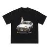 Japanese Retro Anime Initial D Speed Car Soul Printed Short Sleeve Cotton Loose Men's Casual Loose Short Sleeve T-shirt Trendy