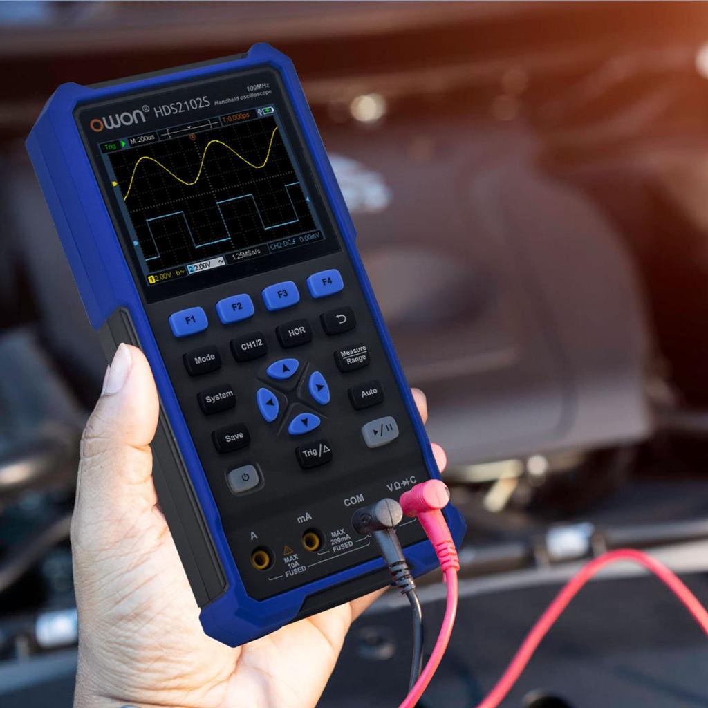 OWON HDS2102S Oscilloscope Multimeter Arbitrary Waveform Generator Compact 2 Channel 100MHz Bandwidth Direct 3 Year Instruction Manual 500Ms/s []