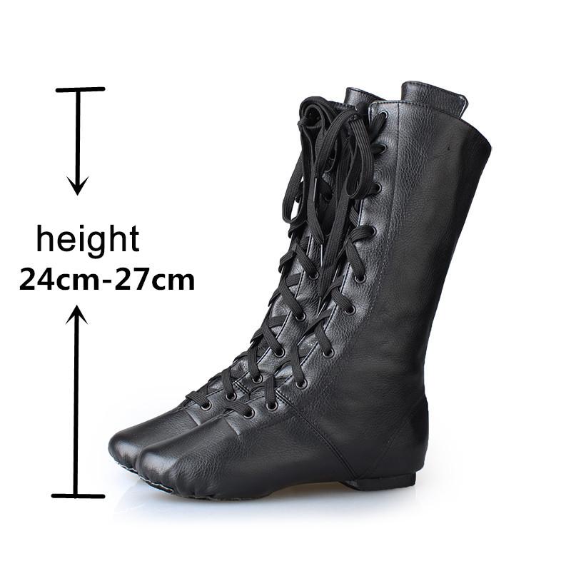 Размер 30-45, высокие танцевальные ботинки из искусственной кожи со шнуровкой, балетные соревнования, джазовые танцевальные туфли