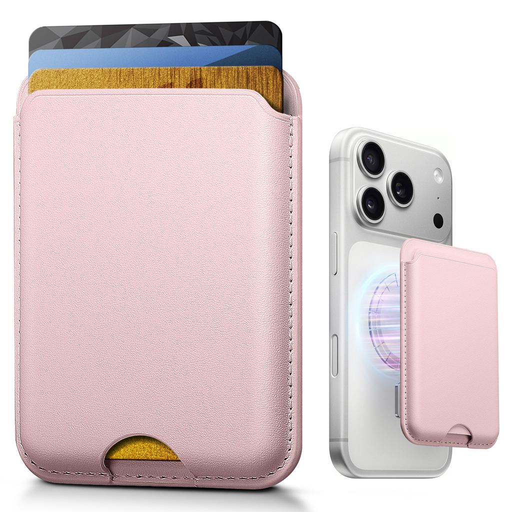 Кожаный чехол-кошелек совместимый с Magsafe для iPhone 17 16 15 14 13 12 Держатель для карт с магнитом Magsafe