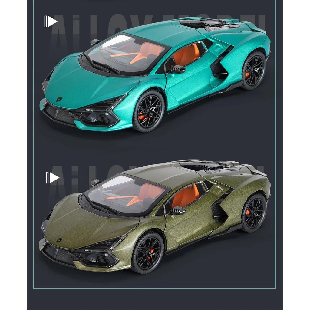 1/24 Lamborghini Revuelto литая модель автомобиля из сплава металла со звуком и светом детские игрушки коллекционирование хобби подарки для мальчиков подарок