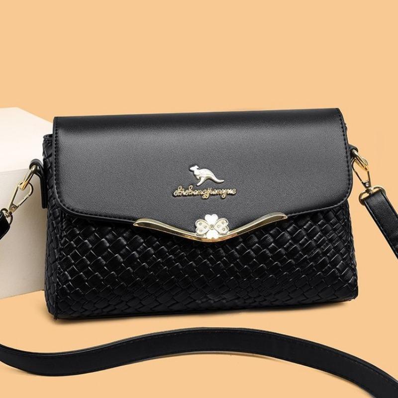 2024 Новая тканая сумка для мамы, женская сумка на одно плечо, женская универсальная модная маленькая сумка с диагональной перекладиной, цельная сумка для доставки